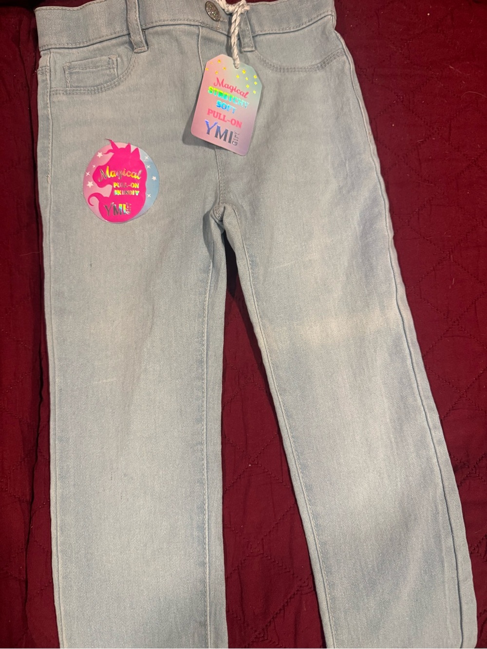 YMI Light Blue Pull-On Girls Jeggings